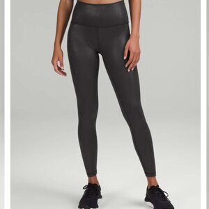 Lululemon Wunder Train High-Rise Tight with Pockets 25" Foil Print Black Legging